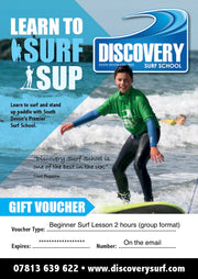 Surf lesson gift voucher