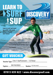 Surf lesson gift voucher
