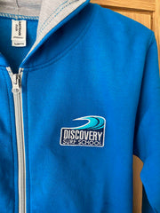 Discovery Kids Zip Hoody - Sapphire Blue/Grey